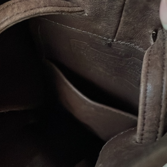 Vintage Coach Brown Leather Drawstring Bucket Bag with Adjustable Strap - Picture 5 of 5